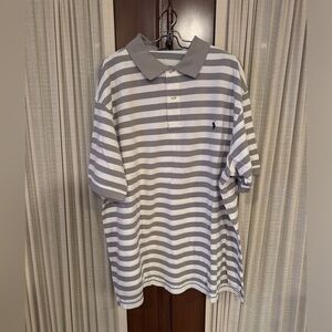 Polo Ralph Lauren gray and white shirt